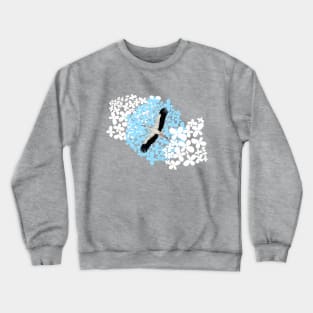 Stork and flowers Crewneck Sweatshirt